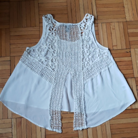 Last chance!Beautiful Forever 21 Crochet Back Tank - Picture 3 of 5